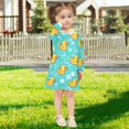 thumbnail image 5 of long-sleeved dress Rubber Duck Bubbles Pattern A-line dress with ribbed cuffs Soft and comfortable, 5 of 6