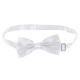 thumbnail image 1 of Metal Buckle Pet Dog Yorkie White Polyester Bowtie Necktie, 1 of 2