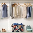 thumbnail image 5 of Yayeee Canvas Storage Basket with Handles for Shelves Fabric Bins Closet Organizer, Geometric Pattern, 5 of 8