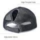 thumbnail image 2 of Mesh Distressed Black - Gorra de béisbol de algodón lavado para mujer, 2 of 5