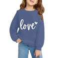 thumbnail image 4 of Otqutp Girls Oversized Sweatshirt Cute Heart Print Sweater Preppy Valentines Day Pullover Teens Long Sleeve Crew Neck Shirts, 4 of 9