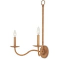 thumbnail image 5 of Currey And Company 5000-0266 Saxon 2 Light 23" Tall Tan Wall Sconce - Natural / Saddle Tan, 5 of 6