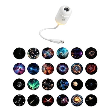 Star Projector Night Light with 24 Nebula Slides USB Mini Starry Sky Projector for Bedroom & Nursery 360° Rotatable Space Lamp for Adults and Relaxing Sleep Atmosphere F