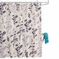 thumbnail image 2 of Shower Curtain for Bathroom Gradient Purple Leaves Country Waterproof Bath Curtains Shower Curtains with Hooks,Herb Plant Retro Linen Bathroom Curtain Privacy Drapes for Bathtubs Toilet 36x72in, 2 of 9