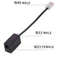 thumbnail image 2 of GHSDFBB 2 Pack RJ11 to RJ11 Adapter, Female RJ11 (6P4C) Jack to Male RJ11 (6P4C) Plug Inline Coupler with RJ11 to RJ45 Cable, Ethernet RJ11 Adapter Converter, 2 of 7