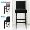 thumbnail image 2 of Unique Bargains Bar Stool Covers for Bar Counter Short Back Chair Slipcovers Black 1 Pc, 2 of 8