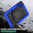 thumbnail image 5 of Case for Samsung Galaxy Tab A9+ Plus 2023 11 inch, 360 Rotating Stand Handle Shoulder Strap Heavy Duty Shockproof Cover, Blue, 5 of 7