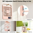 thumbnail image 2 of Desk Fan Battery Operated, Portable USB Rechargeable Fan - Pink, 2 of 7