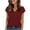 Wine, variant on Business Casual Tops for Women Summer Lightweight Dressy Blouses Loose Fit V Neck Short Sleeve Shirts