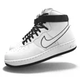 thumbnail image 3 of $250 NIB NEW Mens Ni&ke Air Force 1 High Top White Shadow Custom Leather BB Shoes, 3 of 6