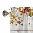 thumbnail image 5 of Thanksgiving Fall Kitchen Valances for Windows 54x18 Inch Kitchen Curtains Valances Rod Pocket Maple Leaf Green Orange Pumpkins Bathroom Window Valances for Window Treatment Decor, 5 of 6