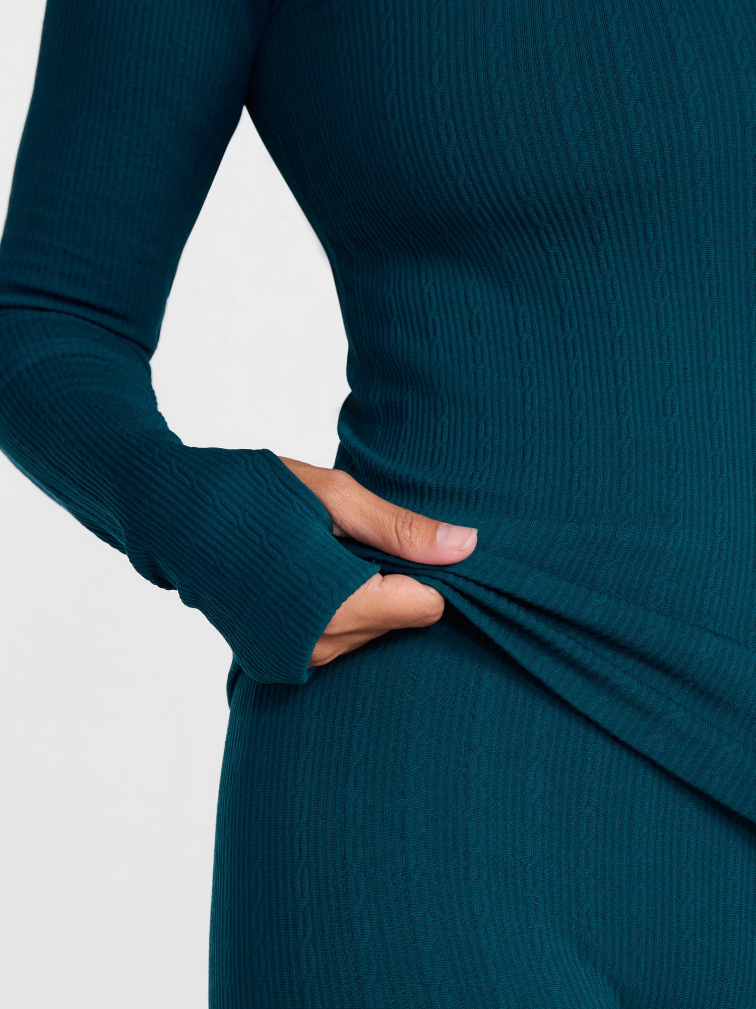 Ozark Trail Women’s Warmer Thermal Long Sleeve Seamless Fleece Top, Sizes XS-XXL