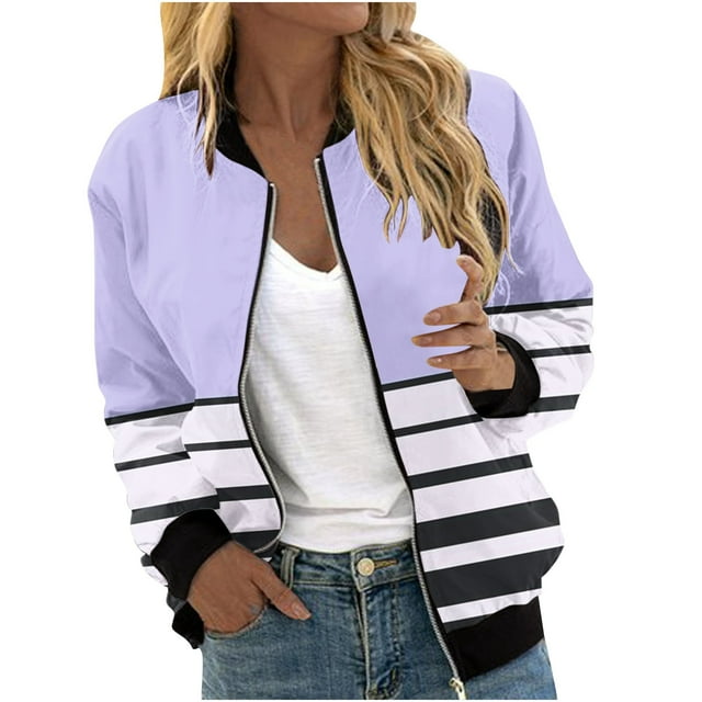 Birdeem Manteau Décontracté Mode Imprimé avec Poches et Fermeture Éclair pour Femmes