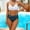 #0387-Navy, variant on Sokhug Womens Nylon High Waisted Bikini Set Vest Style Tummy Control V Neck Twisted Front Swimsuit