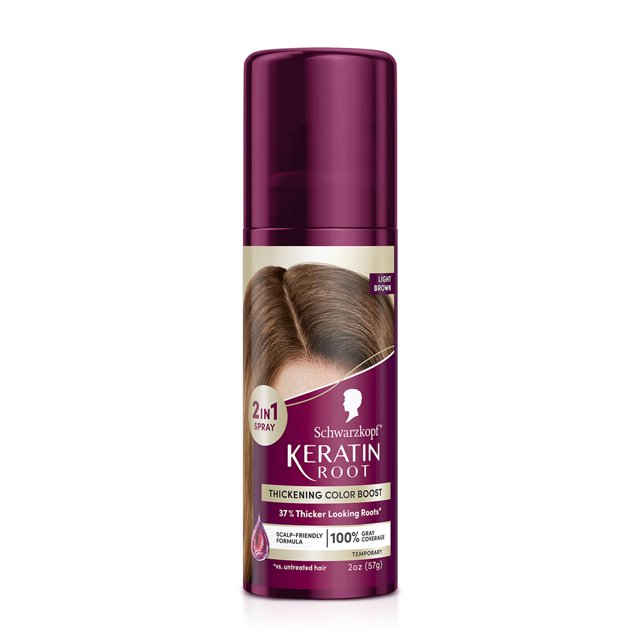 Spray temporal para teñir el cabello Schwarzkopf Keratin Brown Claro