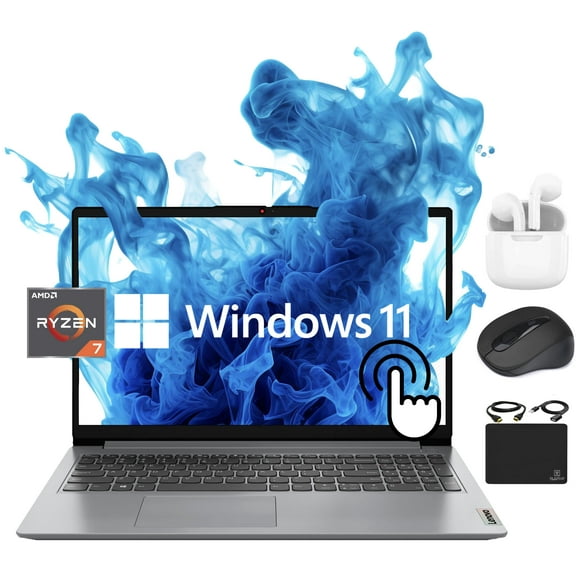 Lenovo IdeaPad Laptop 2024 Flagship, 15.6" FHD IPS Touchscreen, Octa-Core AMD Ryzen 7 5700U (Beats i7-1265U), 24GB RAM, 1TB SSD, Radeon Graphics, Webcam, WiFi 6, 10  Hrs, Win 11 HubxcelAccessory