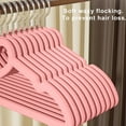 thumbnail image 4 of Yooshoverk Flocked Hanger Non Slip Design Seamless Support Holds Clothes Prevents Slipping for Wardrobe Organization, 4 of 8