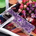 thumbnail image 6 of for Samsung Galaxy A53 5G Glitter Case with Ring Holder, Bling Sparkle Floating Liquid Soft TPU Cushion Fashion Girly Women Girls Clear Case Cover for Samsung Galaxy A53 5G  Purple, 6 of 7