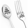 thumbnail image 1 of Good Morning Granny Fork Spoon for Grandma Birthday Christmas Gifts for Women Grandmother Long Distance Relationship Gift for Grandma Gifts from Grandkids Dinner Spoons and Forks Set for Nana Gigi, 1 of 7