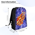 thumbnail image 4 of Prestonplayz Pizza Backpack 3D Print Lightweight Bookbag Casual Sport Daypack Travel Bag Laptop, 4 of 8