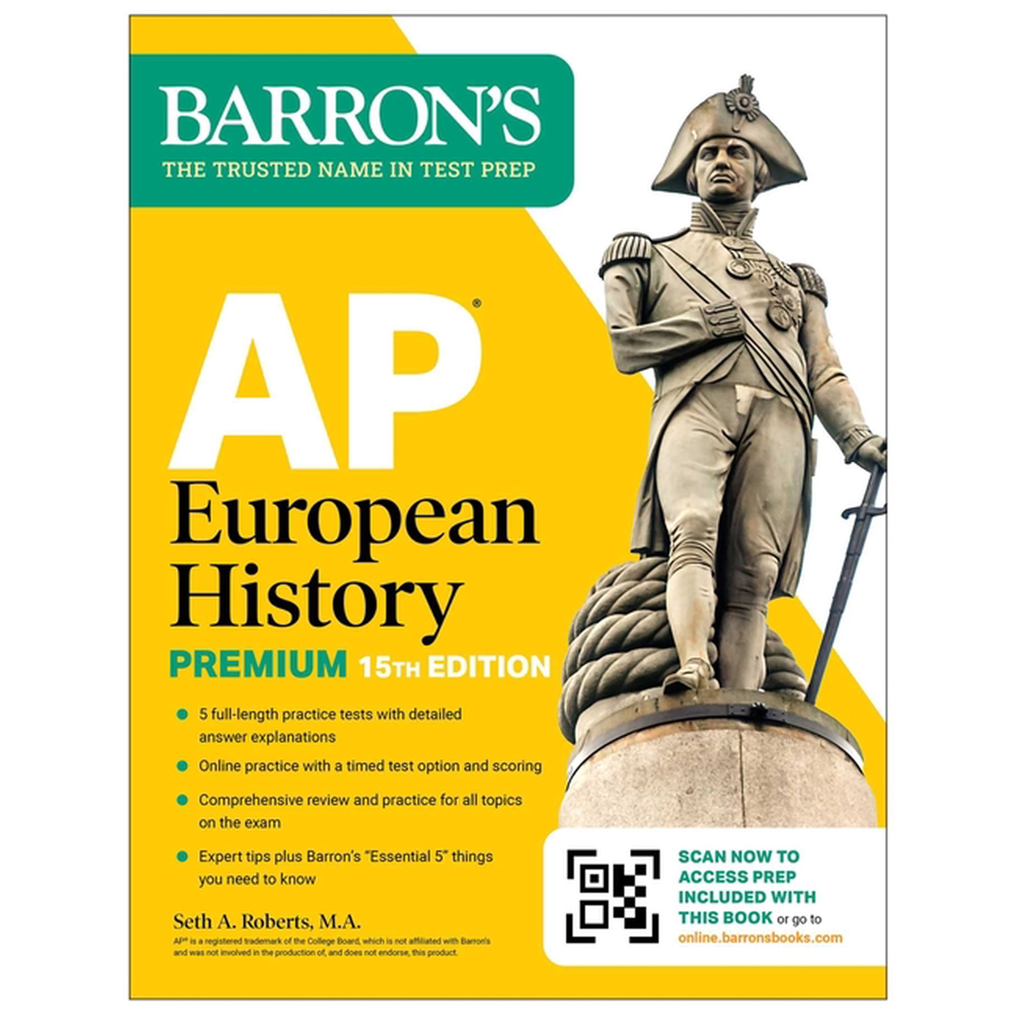 Barron's AP Prep AP European History Premium, Fifteenth Edition: Prep Book with 5 Practice Tests + Comprehensive Review + Online Practice, (Paperback)