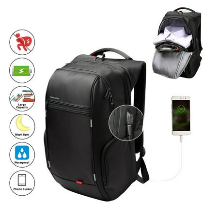 17.3 Inch Men Notebook Waterproof Laptop Backpack+USB Charge School Bag ...