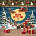 thumbnail image 2 of Festive Design Merry Christmas Santa Claus Decoration Holiday Backdrop for Party Celebration Home Indoor Festivity, 2 of 5