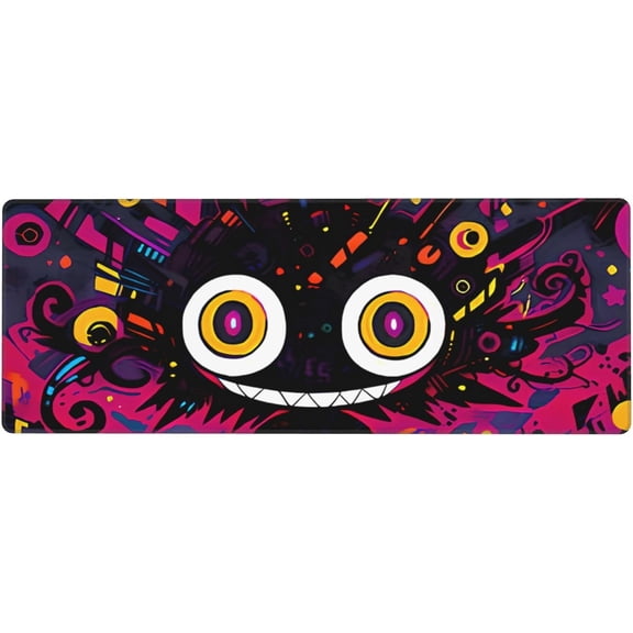 Anime Cartoon Fashion Graffiti-Art Large Mouse Pad, Waterproof Desk Mat, Non-Slip Rubber Base Computer Keyboard Mouse Pad,Suitable for Office and Home, 31.5x11.8 Inches