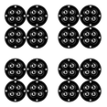 thumbnail image 3 of 4 Uds Mini ruedas giratorias sin ruido ruedas pequeñas autoadhesivas (Cuenta de acero negro), 3 of 4
