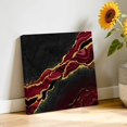 thumbnail image 3 of Canvas Wall Art Black Gold Marble Canvas Art Print Rose Red Luxury Modern Abstract Texture Pictures Wall Decor for Living Room Bedroom Artwork Decorations Stretched Framed Ready to Hang 10"x10", 3 of 9