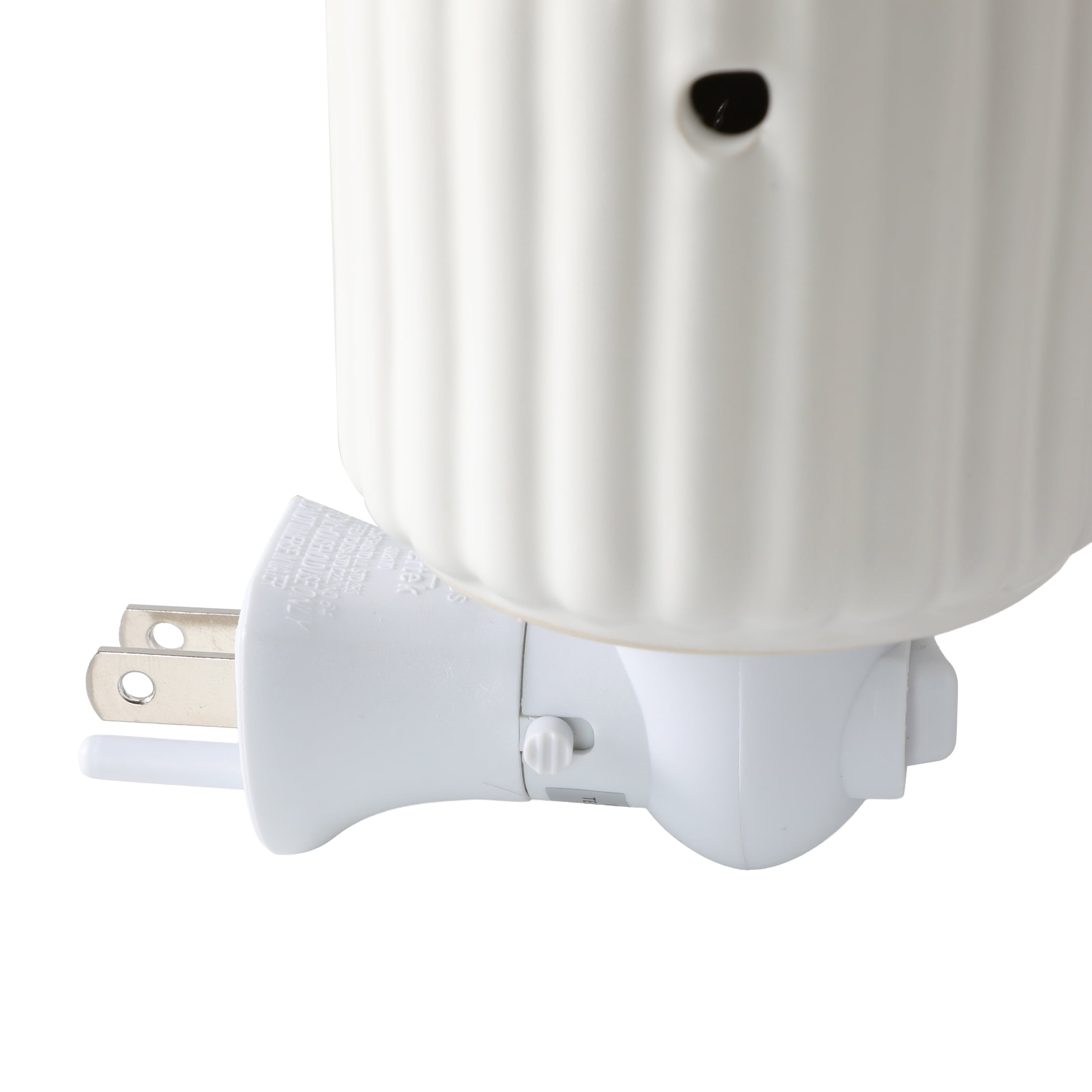Mainstays Ribbed Ceramic Wax Melt Plug-in Warmer, Artic White