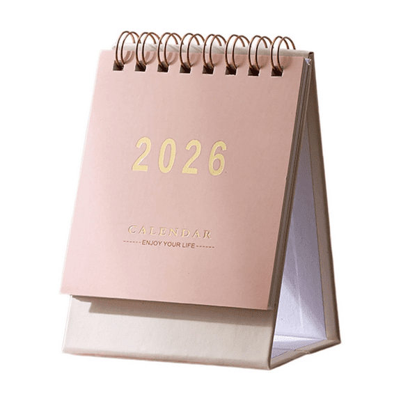 Desk Calendar 2026 Standing Flip Small Desk Calendar January 2026 To December 2026 18 Monthly Desktop Calendar Thick Paper Twin Wire Binding For Home Or Yearly Planner&Organizer