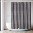 thumbnail image 4 of Cortina De Ducha De Secado Rápido, Cortina De Ducha De Tela De Poliéster Impermeable Lavable A Máquina, Cortinas De Baño Semitransparentes con 12 Ganchos, Cuadros Grises 180*200, 4 of 5