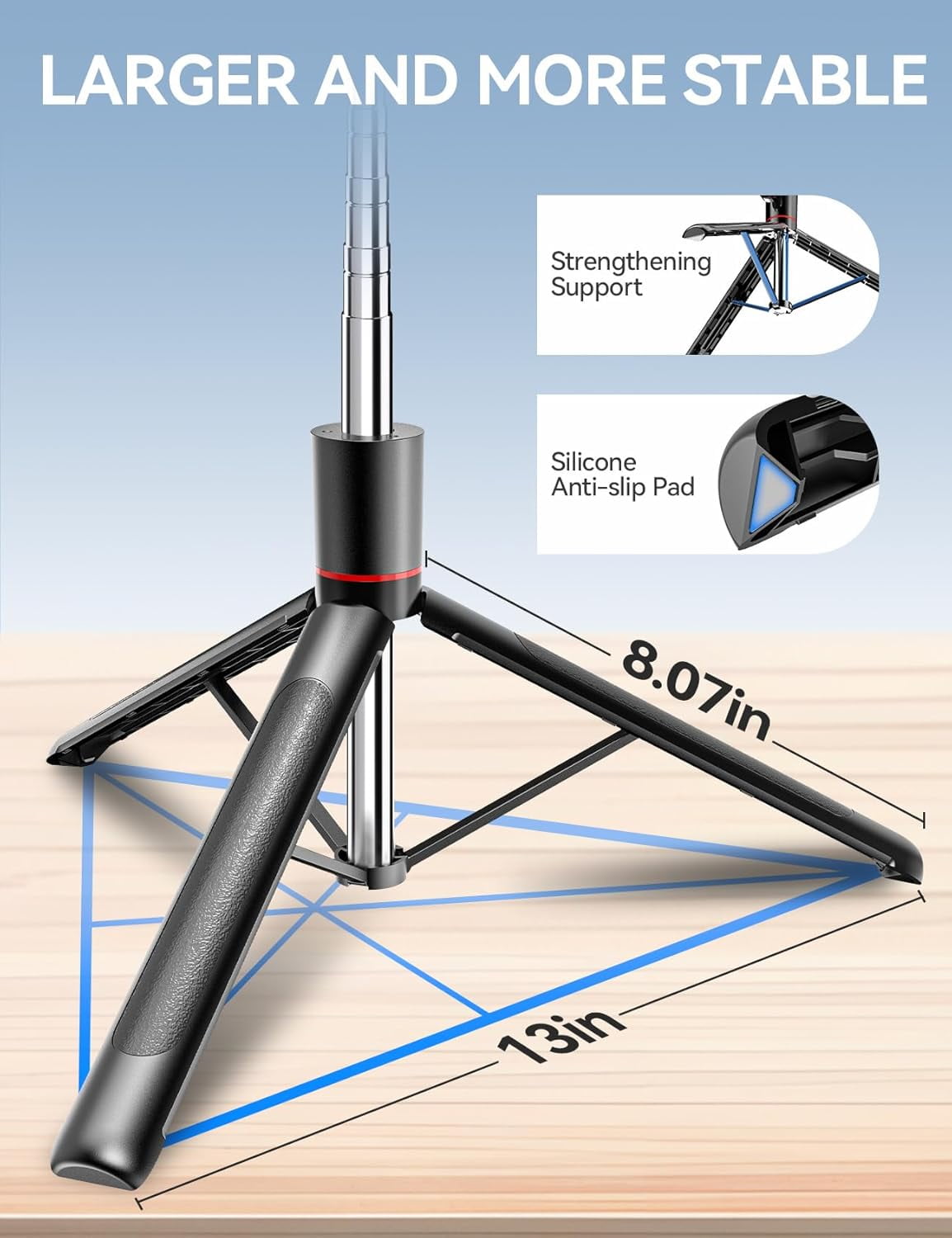 NEOYFC  67" Cell Phone Tripod Stand & Selfie Stick with Wireless Remote, All in One Multifunctional Selfie Stick Tripod for iPhone Android Action Camera GoPro Insta360 DJI OSMO Pocket 3 Accessories