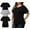 black/gray/black(3pack), variant on 3 Pack Women's Plus Size Tops Basic Tunic Short Sleeve Shirts Floral Blouses Casual Loose Summer Tops 1X-5X