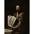 thumbnail image 2 of de Ribera, Jusepe 25x32 White Modern Wood Framed Museum Art Print Titled - Euclid, 2 of 4