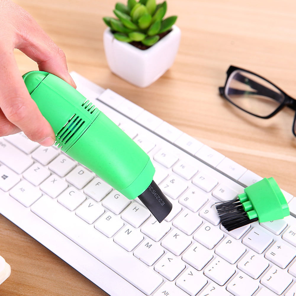 Green 5 colors Tuscom1Pc Mini Multi-Function Handheld Cleaning Brush Keyboard Vacuum Cleaner for Computer Vacuum,USB Keyboard PC Laptop Brush Dust Cleaning Kit 