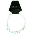 thumbnail image 2 of Mi Amore Ankle Bracelet With Light Blue Charms And Rhinestone Accents Silver-Tone, 2 of 2