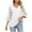 White, variant on tklpehg 3/4 Sleeve Womens Tops Relaxed Fit Comfortable V Neck Three Quarter Sleeve Lace Flare Sleeve Shirts Leisure Solid Color Tunic Tops Blouse Pink 4(S)