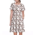 thumbnail image 1 of Saiise Robes d'Été Motif Baseball Mignon pour Femmes T-Shirt Décontracté Manches Courtes Robe de Plage Florale avec Poches, 1 of 6