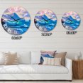 thumbnail image 4 of Designart 'Blue Waves Breaking At The Beach I' Nautical & Coastal Wall Clock, 4 of 5