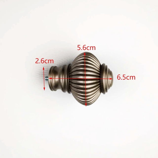 Miangastore 2pcs Curtain Rod Finials Decorative End Caps Window Treatment Finials Drapery Rods Replacement Finial End Plugs For Home Office