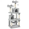 thumbnail image 1 of Yaheetech Multi Level Cat Tree with 2 Condos and 2 Plush Perches, Light Gray, 1 of 7