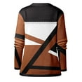 thumbnail image 5 of oqasdz Womens Sweatshirt Warm Elegant Pullover Color Matching Crew Neck Pullover Long Sleeve Knitted Comfort Cozy Casual Dailywear, 5 of 5