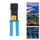 thumbnail image 1 of Herramienta De Engarzado Pass Thru CAT6 CAT5E, Todo En , Troquel Preciso, Kit De Herramientas De Engarzado RJ45 Que No Se Dobla, Profesional A Prueba De Herrumbre Con Pelacables, 1 of 7