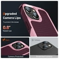 thumbnail image 5 of ELEHOLD for iPhone 14 2022 Fit Case, Military-Grade Dual Layer Raised Frame Screen & Camera Lens Protective Armor Hybrid PC+TPU Anti-Drop Shockproof Slim Rugged Case,Rose, 5 of 8