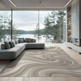thumbnail image 2 of ODIKA 8'x10' Washable Area Rug Wave Design With Interlocking Marble Swirl Motif Abstract Modern Refined for Dining Room, Large Office, Lounge, Non-Slip Chair-Friendly Mat, 2 of 7
