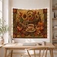 thumbnail image 5 of Coffee Cup With Pumpkins and Sunflowers, Cozy Rustic Style for Farmhouse Decor Lovers, Harvest Wall Art, Thanksgiving Hostess Gift, Tapestry Wall Hanging for Kitchen and Entryway, 5 of 7