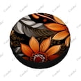 thumbnail image 5 of Floral African Authentic Flowers Pattern Polyester Universal Spare Wheel Tire Cover Wheel Covers for Trailer RV SUV Truck Camper, 5 of 5
