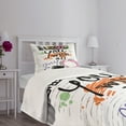 thumbnail image 3 of Ambesonne I Love You Quilted Bedspread Set 2 Pcs, Grunge Sketchy Style, Twin Size, Multicolor, 3 of 5